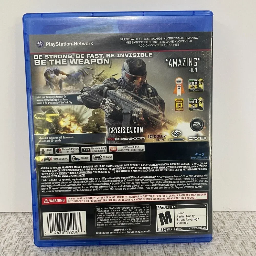 Crysis 2 Video Game for Sony Playstation 3